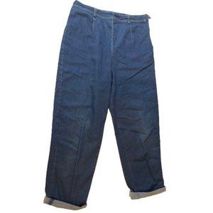 Susan Bristol Womens Casual Denim Pant High Rise Roll Cuffed Hem Blue Size 8